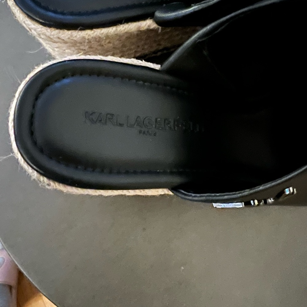 Karl Lagerfeld Elegant Black Women's Mules - Picture 3 of 5